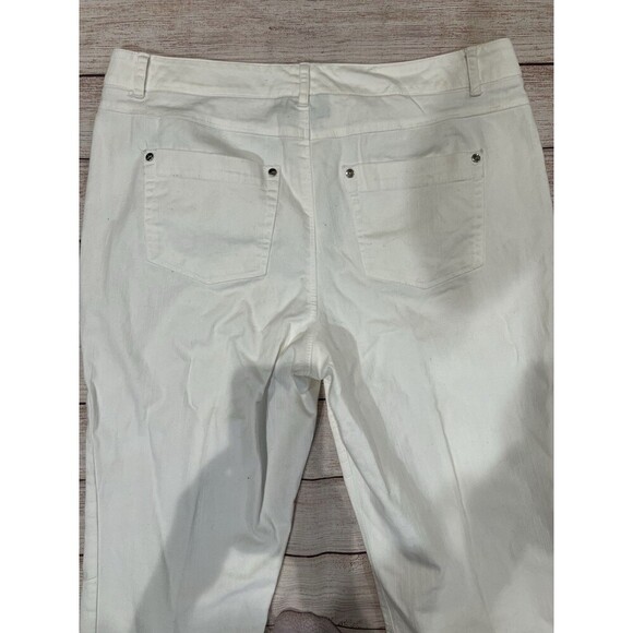 Style & Co. Women's Pant White Straight Ankle Crop Cotton Blend Size 10 - Picture 4 of 6